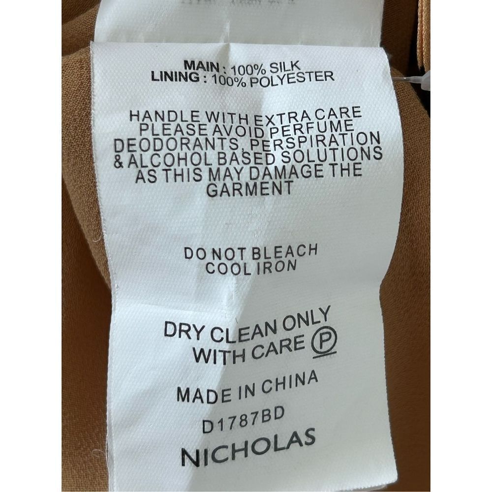 Nicholas Tan Leopard Print V-Neck Tie Front Silk … - image 8